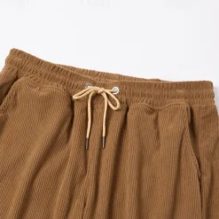 New OUKU Men's Cargo Pants Corduroy Pants Trousers Casual Pants Jogger Pants Drawstring Elastic Waist Multi Pocket Plain Comfort Warm Full Length Outdoor Casual Daily Fashion Streetwear Black Blue