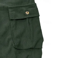 Clearance OUKU Men's Cargo Pants Corduroy Pants Trousers Baggy Pants Casual Pants Elastic Waist Multi Pocket Straight Leg Plain Comfort Soft Full Length Outdoor Casual Daily Fashion Streetwear Black Blue
