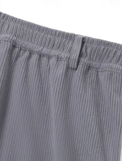 Sale OUKU Men's Cargo Pants Corduroy Pants Trousers Casual Pants Pocket Elastic Waist Multi Pocket Plain Comfort Soft Full Length Outdoor Daily Going out Fashion Streetwear Black Brown Micro-elastic