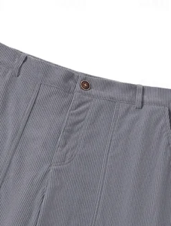 Sale OUKU Men's Cargo Pants Corduroy Pants Trousers Casual Pants Pocket Elastic Waist Multi Pocket Plain Comfort Soft Full Length Outdoor Daily Going out Fashion Streetwear Black Brown Micro-elastic
