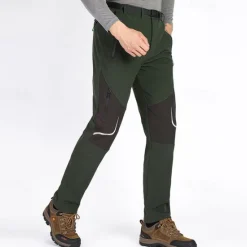 Best OUKU Men's Cargo Pants Fleece Pants Softshell Pants Combat Trousers Snow Pants Pocket Elastic Waist Reflective Strip Plain Waterproof Wearable Full Length Sports Outdoor Daily Classic Style Casual / Sporty