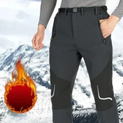 Best OUKU Men's Cargo Pants Fleece Pants Softshell Pants Combat Trousers Snow Pants Pocket Elastic Waist Reflective Strip Plain Waterproof Wearable Full Length Sports Outdoor Daily Classic Style Casual / Sporty