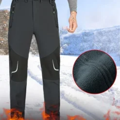 Best OUKU Men's Cargo Pants Fleece Pants Softshell Pants Combat Trousers Snow Pants Pocket Elastic Waist Reflective Strip Plain Waterproof Wearable Full Length Sports Outdoor Daily Classic Style Casual / Sporty