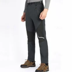 Best OUKU Men's Cargo Pants Fleece Pants Softshell Pants Combat Trousers Snow Pants Pocket Elastic Waist Reflective Strip Plain Waterproof Wearable Full Length Sports Outdoor Daily Classic Style Casual / Sporty