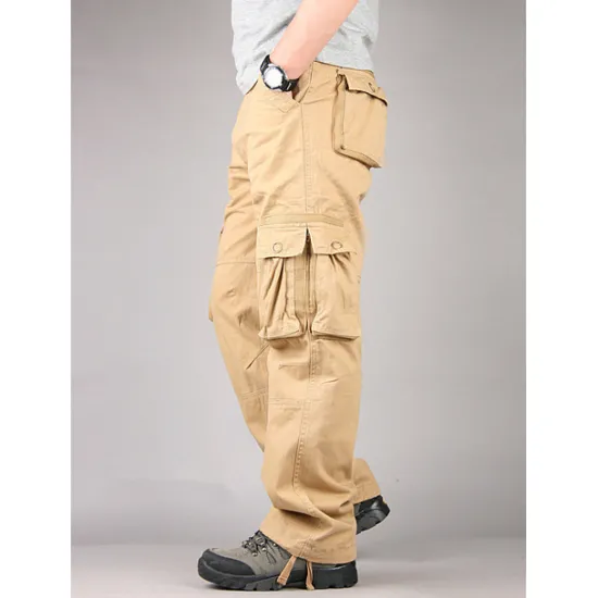 OUKU Men's Cargo Pants Hiking Pants Trousers Work Pants Military Outdoor Ripstop Breathable Quick Dry Multi Pockets Bottoms 6 Pockets Black Green Cotton Hunting Fishing Climbing 30 32 34 36 38
