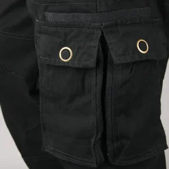 OUKU Men's Cargo Pants Hiking Pants Trousers Work Pants Military Outdoor Ripstop Breathable Quick Dry Multi Pockets Bottoms 6 Pockets Black Green Cotton Hunting Fishing Climbing 30 32 34 36 38