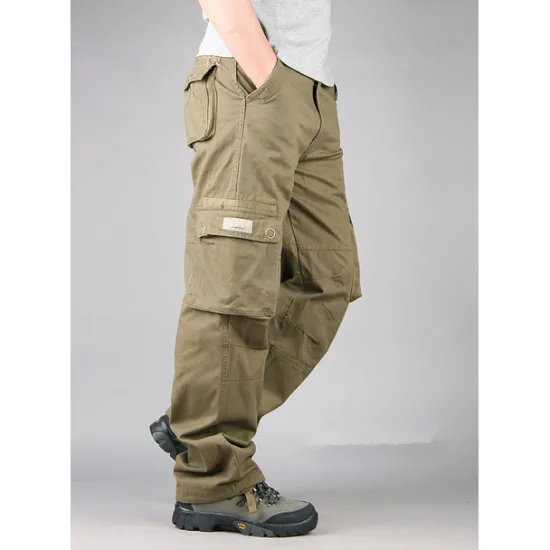 OUKU Men's Cargo Pants Hiking Pants Trousers Work Pants Military Outdoor Ripstop Breathable Quick Dry Multi Pockets Bottoms 6 Pockets Black Green Cotton Hunting Fishing Climbing 30 32 34 36 38