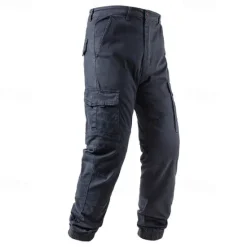 Online OUKU Men's Cargo Pants Joggers Trousers Buttons Multi Pocket Elastic Cuff Plain Wearable Outdoor Daily Camping & Hiking Fashion Classic Black Army Green