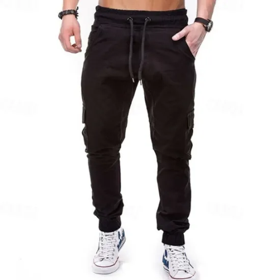 New OUKU Men's Cargo Pants Joggers Tactical Pants Trousers Drawstring Elastic Waist Multi Pocket Plain Wearable Outdoor Daily Camping & Hiking Fashion Classic Black Army Green Micro-elastic