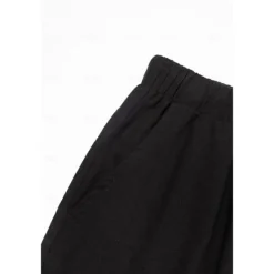 Outlet OUKU Men's Cargo Pants Linen Pants Summer Pants Beach Pants Drawstring Elastic Waist Plain Comfort Breathable Casual Daily Holiday Fashion Classic Style Black White