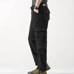 Clearance OUKU Men's Cargo Pants Tactical Pants Trousers Buttons Multi Pocket Plain Wearable Outdoor Daily Camping & Hiking Fashion Classic Dark Khaki Grass Green
