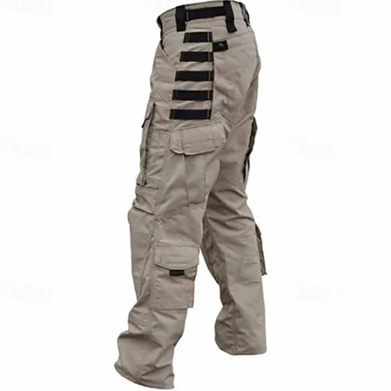 Sale OUKU Men's Cargo Pants Tactical Pants Trousers Camo Pants Buttons Multi Pocket Plain Wearable Outdoor Daily Camping & Hiking Fashion Classic Black Army Green