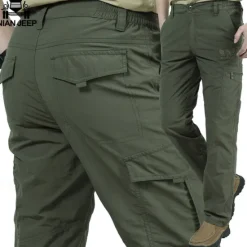 Best OUKU Men's Cargo Pants Tactical Pants Trousers Hiking Pants Buttons Multi Pocket Plain Quick Dry Wearable Outdoor Daily Camping & Hiking Fashion Classic Black Army Green