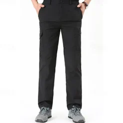 Best OUKU Men's Cargo Pants Tactical Pants Trousers Hiking Pants Buttons Multi Pocket Plain Quick Dry Wearable Outdoor Daily Camping & Hiking Fashion Classic Black Army Green