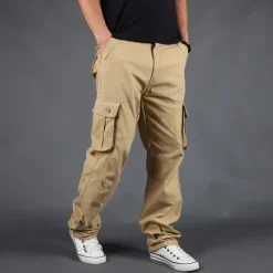 Outlet OUKU Men's Cargo Pants Tactical Pants Trousers Hiking Pants Buttons Multi Pocket Plain Wearable Outdoor Daily Camping & Hiking Fashion Classic Gray Green Grass Green