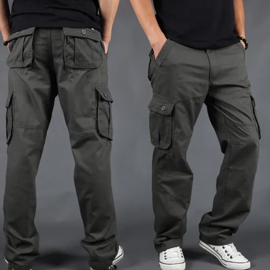 Outlet OUKU Men's Cargo Pants Tactical Pants Trousers Hiking Pants Buttons Multi Pocket Plain Wearable Outdoor Daily Camping & Hiking Fashion Classic Gray Green Grass Green