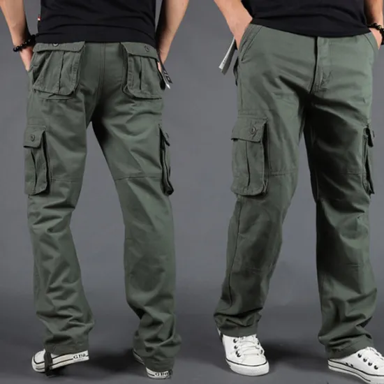 Outlet OUKU Men's Cargo Pants Tactical Pants Trousers Hiking Pants Buttons Multi Pocket Plain Wearable Outdoor Daily Camping & Hiking Fashion Classic Gray Green Grass Green