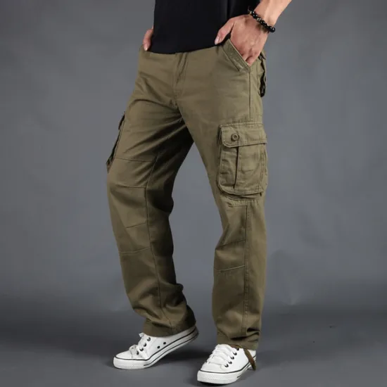 Outlet OUKU Men's Cargo Pants Tactical Pants Trousers Hiking Pants Buttons Multi Pocket Plain Wearable Outdoor Daily Camping & Hiking Fashion Classic Gray Green Grass Green