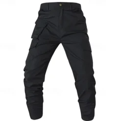 Discount OUKU Men's Cargo Pants Tactical Pants Trousers Elastic Waist Multi Pocket Straight Leg Plain Breathable Quick Dry Full Length Outdoor Casual Daily Sports Fashion Green Black