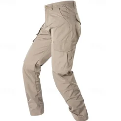 Discount OUKU Men's Cargo Pants Tactical Pants Trousers Elastic Waist Multi Pocket Straight Leg Plain Breathable Quick Dry Full Length Outdoor Casual Daily Sports Fashion Green Black