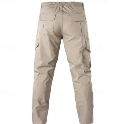 Discount OUKU Men's Cargo Pants Tactical Pants Trousers Elastic Waist Multi Pocket Straight Leg Plain Breathable Quick Dry Full Length Outdoor Casual Daily Sports Fashion Green Black