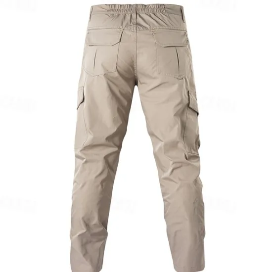 Discount OUKU Men's Cargo Pants Tactical Pants Trousers Elastic Waist Multi Pocket Straight Leg Plain Breathable Quick Dry Full Length Outdoor Casual Daily Sports Fashion Green Black