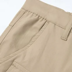Discount OUKU Men's Cargo Pants Tactical Pants Trousers Elastic Waist Multi Pocket Straight Leg Plain Breathable Quick Dry Full Length Outdoor Casual Daily Sports Fashion Green Black