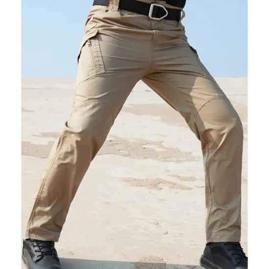 Hot OUKU Men's Cargo Pants Tactical Pants Trousers Buttons Multi Pocket Plain Waterproof Wearable Outdoor Daily Camping & Hiking Fashion Classic Black Khaki