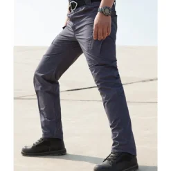 Hot OUKU Men's Cargo Pants Tactical Pants Trousers Buttons Multi Pocket Plain Waterproof Wearable Outdoor Daily Camping & Hiking Fashion Classic Black Khaki