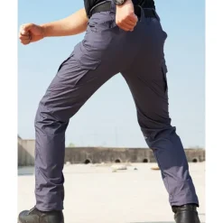 Hot OUKU Men's Cargo Pants Tactical Pants Trousers Buttons Multi Pocket Plain Waterproof Wearable Outdoor Daily Camping & Hiking Fashion Classic Black Khaki