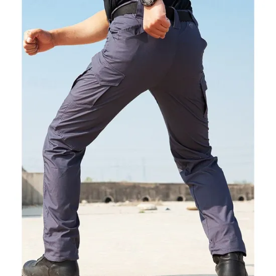 Hot OUKU Men's Cargo Pants Tactical Pants Trousers Buttons Multi Pocket Plain Waterproof Wearable Outdoor Daily Camping & Hiking Fashion Classic Black Khaki