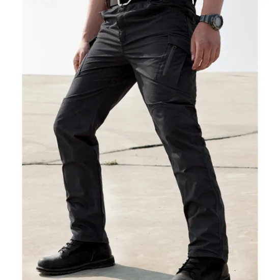 Hot OUKU Men's Cargo Pants Tactical Pants Trousers Buttons Multi Pocket Plain Waterproof Wearable Outdoor Daily Camping & Hiking Fashion Classic Black Khaki