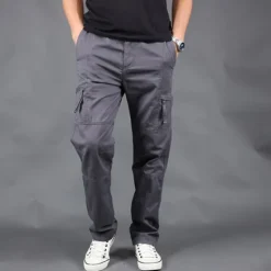 Sale OUKU Men's Cargo Pants Tactical Pants Trousers Hiking Pants Buttons Elastic Waist Multi Pocket Plain Quick Dry Wearable Outdoor Daily Camping & Hiking Fashion Classic Black Army Green