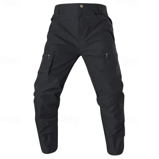 Hot OUKU Men's Cargo Pants Tactical Pants Trousers Elastic Waist Multi Pocket Straight Leg Plain Waterproof Quick Dry Full Length Outdoor Casual Daily Fashion Streetwear Black Green