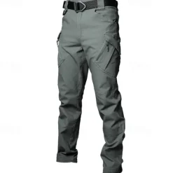 OUKU Men's Cargo Pants Tactical Pants Trousers Hiking Pants Buttons Multi Pocket Plain Wearable Outdoor Daily Camping & Hiking Fashion Classic Gray Green Black