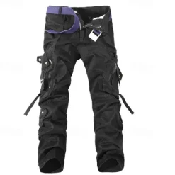 Discount OUKU Men's Cargo Pants Tactical Pants Trousers Buttons Multi Pocket Plain Wearable Outdoor Daily Camping & Hiking Fashion Classic ArmyGreen Grass Green