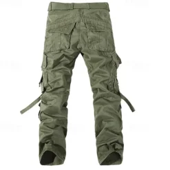 Discount OUKU Men's Cargo Pants Tactical Pants Trousers Buttons Multi Pocket Plain Wearable Outdoor Daily Camping & Hiking Fashion Classic ArmyGreen Grass Green