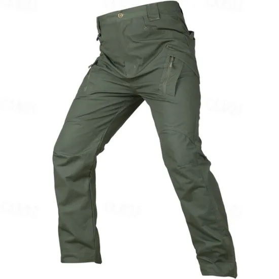 Discount OUKU Men's Cargo Pants Tactical Pants Trousers Buttons Multi Pocket Plain Waterproof Wearable Outdoor Daily Camping & Hiking Fashion Classic Black Green