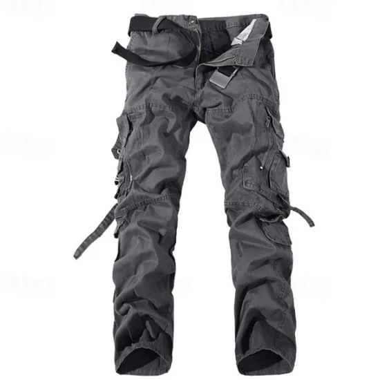 OUKU Men's Cargo Pants Tactical Pants Trousers Buttons Multi Pocket Plain Wearable Outdoor Daily Camping & Hiking Fashion Classic Grass Green Black
