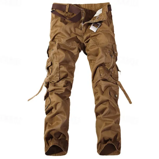 OUKU Men's Cargo Pants Tactical Pants Trousers Buttons Multi Pocket Plain Wearable Outdoor Daily Camping & Hiking Fashion Classic Grass Green Black