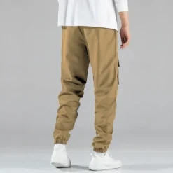 Online OUKU Men's Cargo Pants Tactical Pants Trousers Drawstring Elastic Waist Multi Pocket Plain Wearable Outdoor Daily Camping & Hiking Fashion Classic Black Army Green