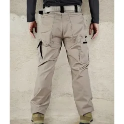 New OUKU Men's Cargo Pants Tactical Pants Trousers Elastic Waist Multi Pocket Plain Waterproof Wearable Outdoor Daily Camping & Hiking Fashion Classic Black Army Green Khaki