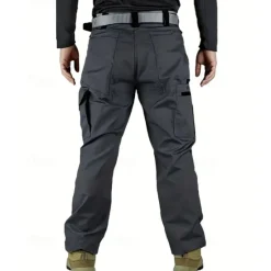 New OUKU Men's Cargo Pants Tactical Pants Trousers Elastic Waist Multi Pocket Plain Waterproof Wearable Outdoor Daily Camping & Hiking Fashion Classic Black Army Green Khaki