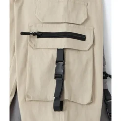 Discount OUKU Men's Cargo Pants Tapered pants Trousers Drawstring Elastic Waist Multi Pocket Plain Wearable Outdoor Daily Camping & Hiking Fashion Classic Black Army Green