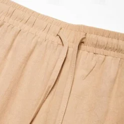 Hot OUKU Men's Cargo Pants Trousers Summer Pants Beach Pants Drawstring Elastic Waist Multi Pocket Plain Comfort Breathable Outdoor Daily Going out Fashion Casual Black White