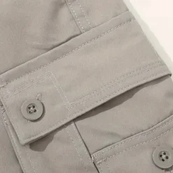 Hot OUKU Men's Cargo Pants Trousers Buttons Multi Pocket Plain Quick Dry Moisture Wicking Full Length Outdoor Daily Camping & Hiking Fashion Classic Black Army Green