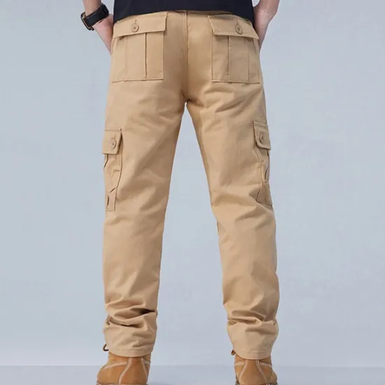 Online OUKU Men's Cargo Pants Trousers Work Pants Buttons Multi Pocket Plain Wearable Outdoor Daily Camping & Hiking Fashion Classic Black Army Green