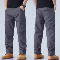 Online OUKU Men's Cargo Pants Trousers Work Pants Buttons Multi Pocket Plain Wearable Outdoor Daily Camping & Hiking Fashion Classic Black Army Green