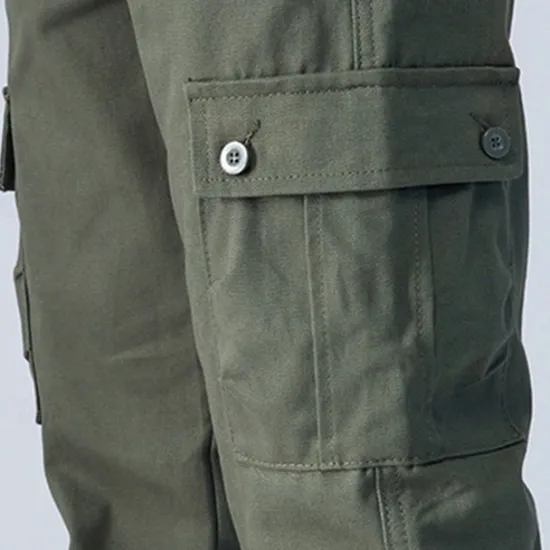Online OUKU Men's Cargo Pants Trousers Work Pants Buttons Multi Pocket Plain Wearable Outdoor Daily Camping & Hiking Fashion Classic Black Army Green