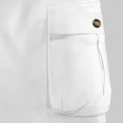 Hot OUKU Men's Cargo Pants Trousers Chinos Casual Pants Zipper Cargo Pocket Plain Comfort Breathable Full Length Casual Daily Holiday Fashion Basic Black White Micro-elastic